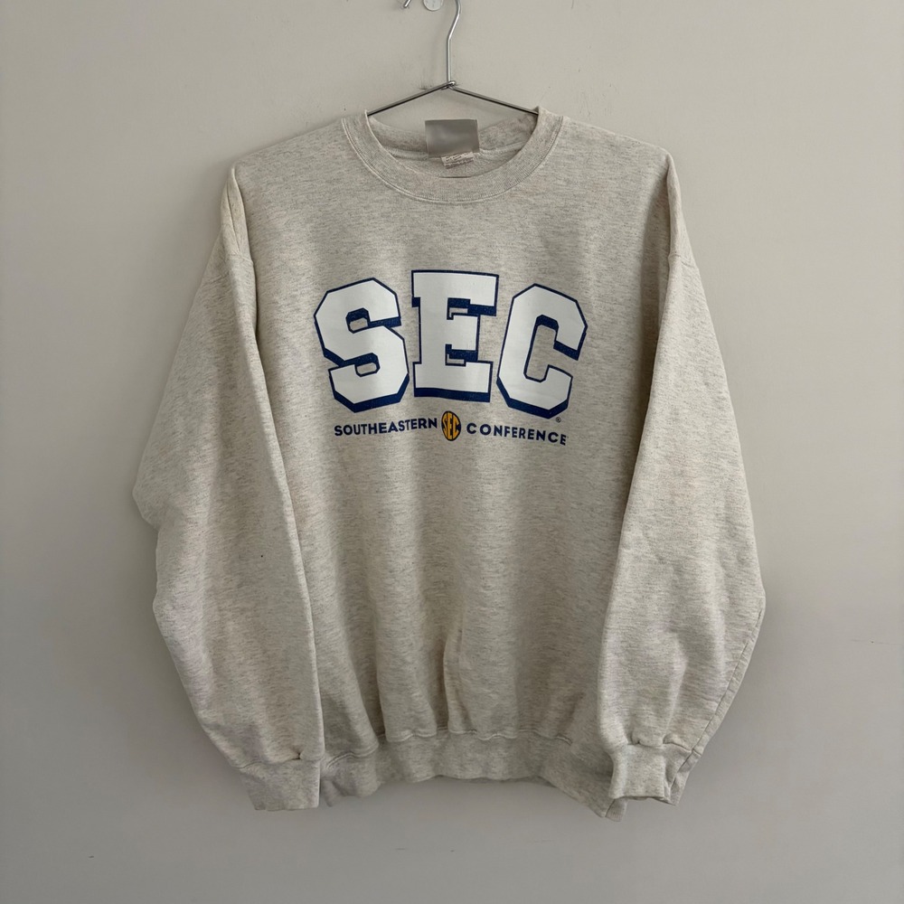 Hanes Ultimate Cotton SEC Southeastern Conference Crewneck Sweatshirt Gray